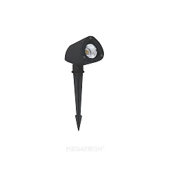 LED Erdspießleuchte GARTIA M, IP65, 7.5W 3000K 650lm 38°, Anthrazit, inkl. 150cm H05RN-F + Stecker