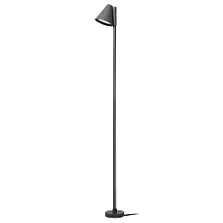 Outdoor Stehleuchte GARTIA, IP65, GU10 max. 20W, mit Erdspieß + Bodenplatte, 100cm Kabel + Schnellverbinder M20, Anthrazit