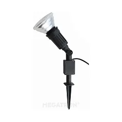 Erdspießstrahler CAPPI, IP44, für 1x Outdoor LED E27 PAR38 max. 16W, schwarz, inkl. Zuleitung 300cm
