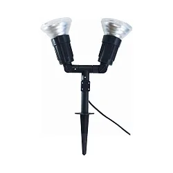 Erdspießstrahler CAPPI 2, IP44, für 2x Outdoor LED E27 PAR38 max. 16W, schwarz, inkl. Zuleitung 300cm
