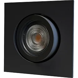 recessed housing DECOCLIC 68MM / GU10 + GU5.3 square, swivelling, black matt
