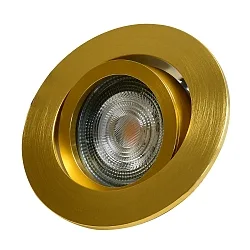 MEGATRON Einbauring DECOCLIC ø6,8 cm, inkl. GU10 & GU5.3 Fassungen, rund, gold matt