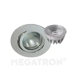 Recessed ring set DECOCLIC dim2warm, round, opening Ø 6.8cm, incl. socket + MM76742, silver