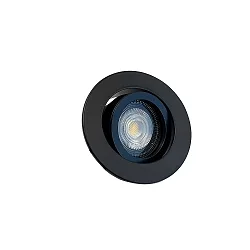 recessed luminaire DECOCLIC KOIN DIM round, swivelling, set of 1 IP20, black dimmable 7,6W 550lm 3000K 38° 38° CRI > 97
