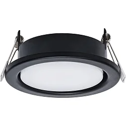 recessed luminaire MEGATRON PLANEX GX53 IP20, black, lacquered