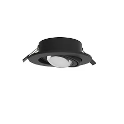 Einbau-Downlight-Set PLANEX, IP20, Ø7.5cm, inkl. POWERLENS LED GX53, 4.8W 2700K 420lm 60°, schwenkbar, schwarz