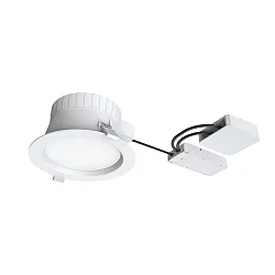ceiling recessed luminaire FILA DALI DF 100° Ø 172MM round, rigid, DALI controllable, switchable, with diffuser IP54