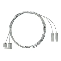 Zubehör für Outdoor LED Rohrleuchte TIBIA - Abhängungs-Set, 2-fach, 200cm, Edelsthl