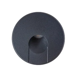 LED Wandeinbauleuchte STAIR 68 SCCT, rund, 1,5W, 3000K, 60lm, IP40, schwarz matt