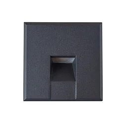 LED Wandeinbauleuchte STAIR 68 SCCT, eckig, 1,5W, 3000K, 60lm, IP40, schwarz matt