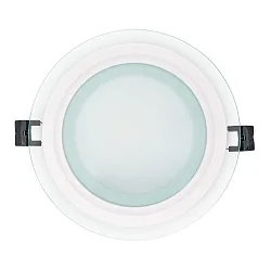 LED Einbauleuchte GLAS PANEL 160 R 350mA, CCV, IP20, rund, Ø 16cm, dimmbar, ohne BG, weiß, 10W 3000K 820lm 120°