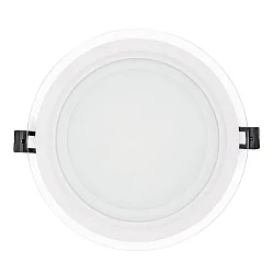 LED Glas Panel 200R, rund, 14W, DTW, IP20, weiß