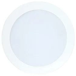LED Einbau-Panel FLAT 105 R, IP44, Bad + Küche, rund, Ø 14.5cm, 350mA (exkl. BG), dimmbar, 8W 3000K 120°, weiß