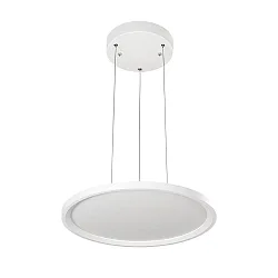 LED Pendel-Panel R400, IP20 IK04, Ø 40cm, flickerfrei, DALI/Push dimmbar, inkl. BG, weiß, 26W 3000K 110°