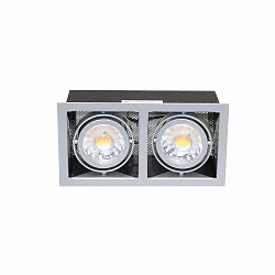 LED Einbauleuchte LED MINI KARDAN E2, 2-flammig, CRi>90, dimmbar, kardanisch, Titan matt, 18W 3000K 38°