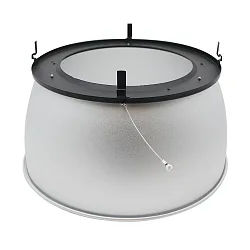 Alu-Reflektor für LED Hallenleuchte HIGH BAY 160W, 90°, schwarz