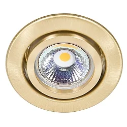 Einbaustrahler DOWNLIGHT C 3840, Ø 7cm, schwenkbar, Messing gebürstet