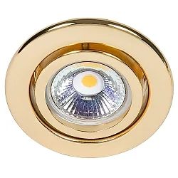 Einbaustrahler DOWNLIGHT C 3840, Ø 7cm, schwenkbar, 24 Karat vergoldet