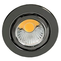Recessed spot DOWNLIGHT D 3830, Ø 8.8cm, swiveling, black chrome