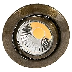 Recessed spot DOWNLIGHT D 3830, Ø 8.8cm, swiveling, antique brushed brass