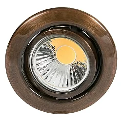 Recessed spot DOWNLIGHT D 3830, Ø 8.8cm, swiveling, antique copper brushed