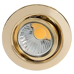 Recessed spot DOWNLIGHT D 3830, Ø 8.8cm, swiveling, 24 carat gold-plated