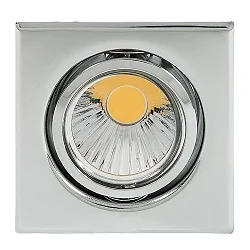 Einbaustrahler DOWNLIGHT D 3830 Q, quadratisch, 8.5 x 8.5cm, schwenkbar, Chrom