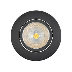 recessed downlight ECO FLAT 5068R DIM / 38° round, CCT Switch, dimmable IP40, black matt dimmable
