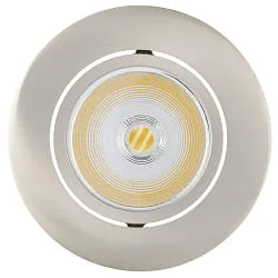 downlight 5068 ECO FLAT SCCT 38° DIM C round, swivelling, CCT Switch IP40, brushed nickel dimmable