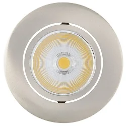 LED Einbaustrahler 5068 ECO FLAT, Rund, 350mA, 8W 3000K 700lm 38°, CRi>90, dimmbar, Nickel gebürstet
