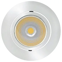 LED Einbaustrahler 5068 ECO FLAT, Rund, 350mA, 8W 3000K 700lm 24°, CRi>90, dimmbar, Chrom