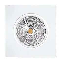 LED Einbaustrahler 5068Q ECO FLAT, Eckig, 350mA, 8W 4000K 750lm 38°, schwenkbar, dimmbar, Weiß matt