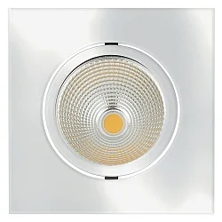 LED Einbaustrahler 5068Q ECO FLAT, Eckig, 350mA, 8W 4000K 750lm 38°, schwenkbar, dimmbar, Chrom