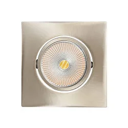 downlight 5068Q ECO FLAT SCCT 38° DIM C square, swivelling, CCT Switch IP40, brushed nickel dimmable