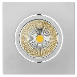 LED Einbaustrahler 5068Q ECO FLAT, Eckig, 350mA, 8W 4000K 750lm 24°, schwenkbar, dimmbar, Chrom matt