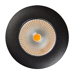 LED Einbau-Spot 5068 ECO FLAT, IP44, Ø 8cm, AMP 350mA, ohne BG, dimmbar, CRi >90, starr, 8W 3000K 38°, Schwarz matt