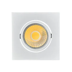 LED Einbau-Downlight A 5068Q T FLAT, 8.8 x 8.8cm, COB, 8W 4000K 38°, CRi >90, schwenkbar, dimmbar C, Chrom matt