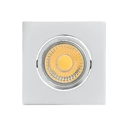 Recessed LED downlight A 5068Q T FLAT, 8.8 x 8.8cm, COB, 8W 4000K 38°, swivelling, chrome