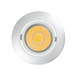 Recessed LED downlight A 5068 T FLAT, Ø 8.8cm, COB, 8W 3000K 38°, swivelling, matt chrome