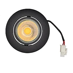 downlight A 5068 T FLAT swivelling, dimmable IP40, powder coated, black matt dimmable