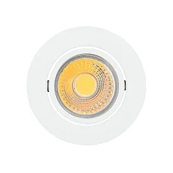 Recessed LED downlight A 5068 T FLAT, Ø 8.8cm, COB, 8W 3000K 38°, swivelling, white