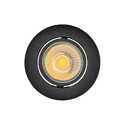 LED Downlight A 5068 T FLAT, rund, 38°, 8W, 3000K, IP40, dimmbar, schwarz matt