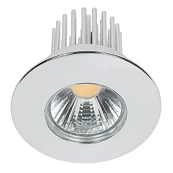 LED Einbaustrahler DOWNLIGHT A 5068 S IP44, COB, Ø 8cm, 12W 4000K 1100lm 38°, CRi>90, Chrom matt