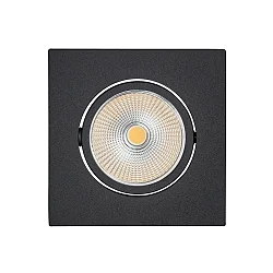 LED Downlight 5068Q ECO FLAT BIO, eckig, 38°, 7,5W, 3000K, IP40, schwarz matt