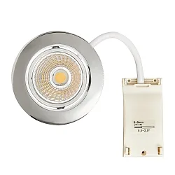 LED Downlight 5068 ECO DOB, rund, 38°, 8W, 3000K, 570lm, IP40, dimmbar, chrom
