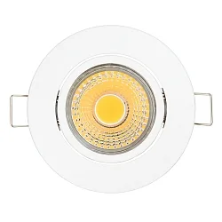 downlight A 5068 S round, dimmable IP40, white matt dimmable