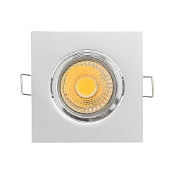 downlight A 5068Q S square, swivelling, dimmable IP40, chrome dimmable