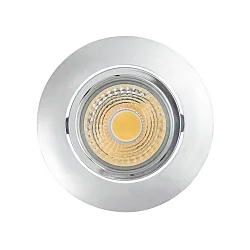 LED Downlight A 5068 T FLAT BIO, rund, 38°, 8W, 5000K, IP40, schwenkbar, dimmbar, chrom