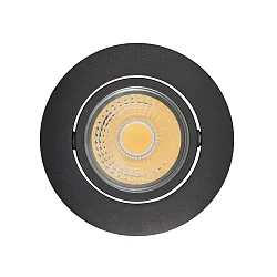 LED Downlight A 5068 T FLAT BIO, rund, 38°, 8W, 5000K, IP40, schwenkbar, dimmbar, schwarz matt