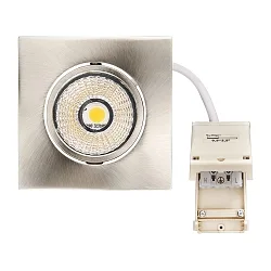 LED Downlight 5068Q ECO DOB, eckig, 38°, 8W, 4000K, IP40, dimmbar, chrom